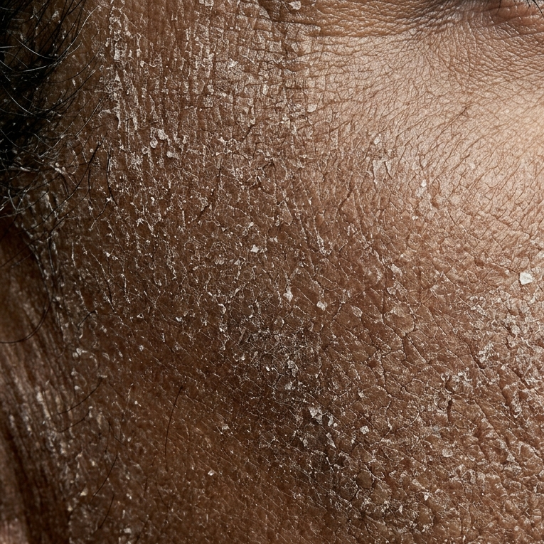 Before: Hard Water Skin Effects